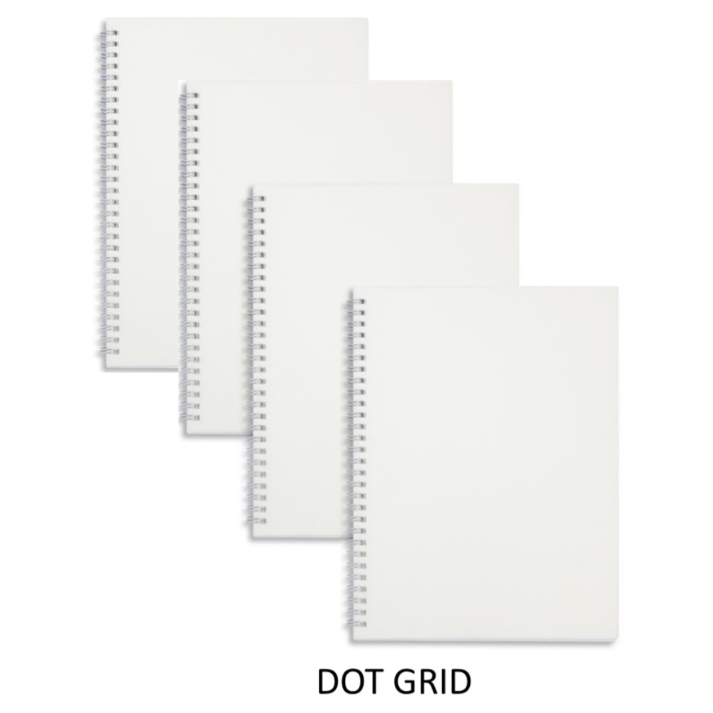 B5 Transparent Hardcover Dot Grid 4 Notebooks